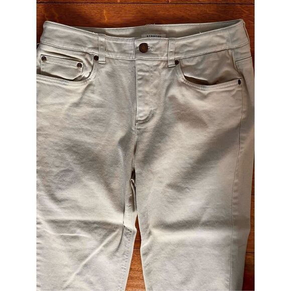 Jones New York Signature Stretch Tan Denim Capri Pants Jeans Stretch Size 8 - Picture 2 of 7